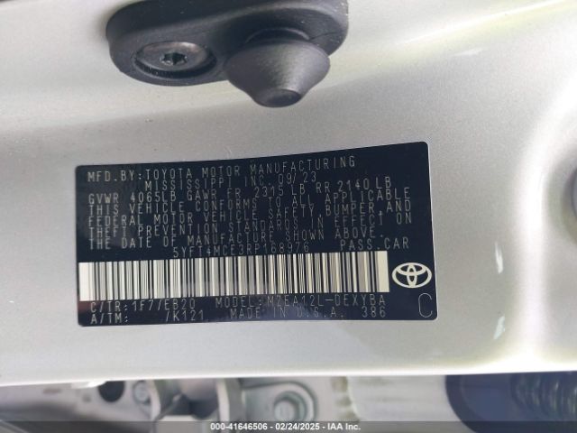 5YFT4MCE3RP168976 Toyota Corolla Xse