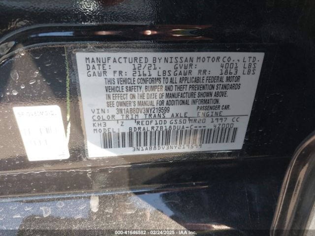 3N1AB8DV3NY219599 Nissan Sentra Sr Xtronic Cvt
