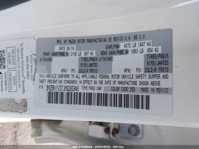 3MZBN1V37JM228348 Mazda py