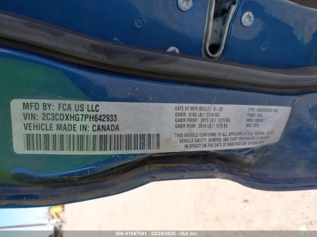 2C3CDXHG7PH642933 Dodge CHARGER GT
