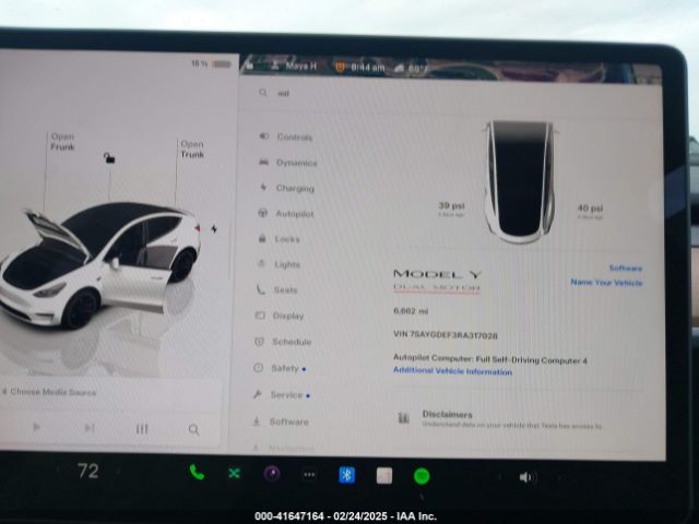 2024 TESLA MODEL Y 7SAYGDEF3RA317028 Photo 6