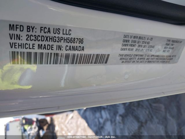 2C3CDXHG3PH568796 Dodge CHARGER GT
