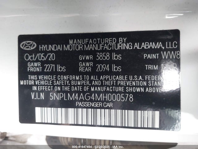 Hyundai ELANTRA SEL 2021 5NPLM4AG4MH000578 Image 9