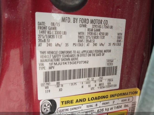 1FMJU1KT5GEF07362 Ford Expedition Limited