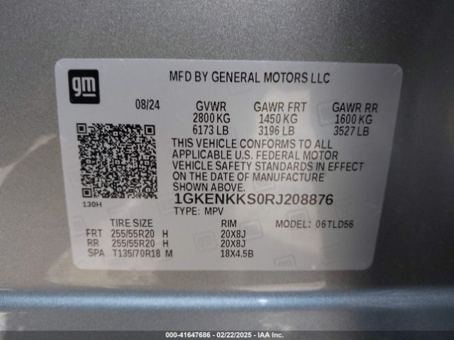 1GKENKKS0RJ208876 GMC Acadia Fwd Elevation