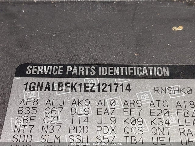 1GNALBEK1EZ121714 Chevrolet EQUINOX 1LT