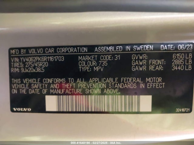 YV4062PK6R1161703 Volvo Xc90 B6 Core Bright Theme