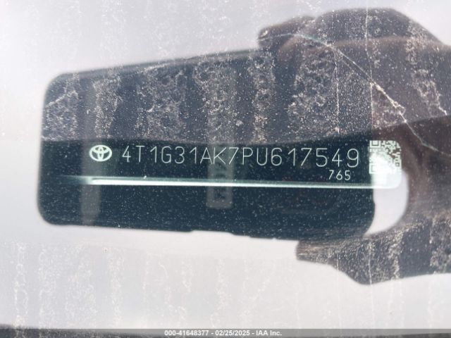 4T1G31AK7PU617549 Toyota Camry Se Hybrid