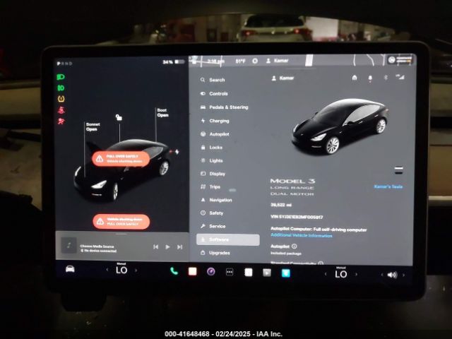 5YJ3E1EB2MF005917 Tesla Model 3 Long Range Dual Motor All-wheel Drive