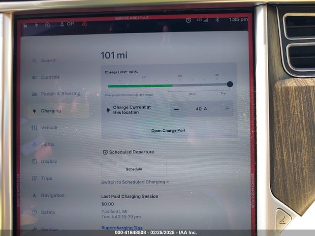 41648508 :رقم المزاد ، 5YJSA1CG2DFP14689 vin ، 2013 Tesla Model S مزاد بيع
