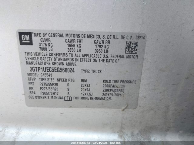3GTP1UEC5EG560024 GMC Sierra 1500 Sle