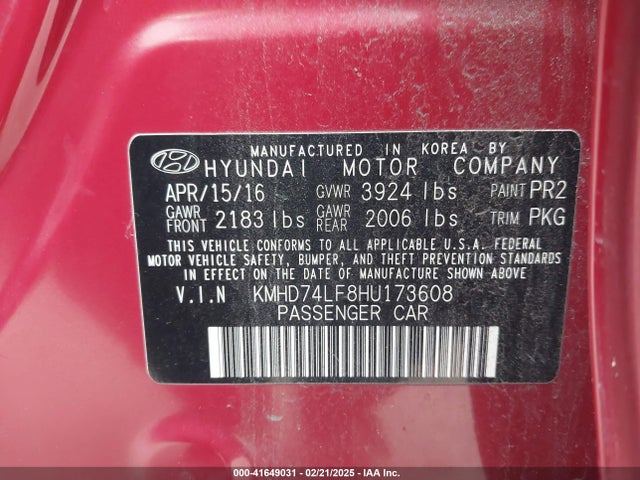 Hyundai ELANTRA SE 2017 KMHD74LF8HU173608 Image 9