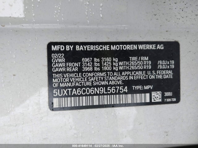 5UXTA6C06N9L56754 BMW X5