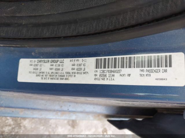 2011 CHRYSLER 200 1C3BC1FB3BN603257 Photo 8