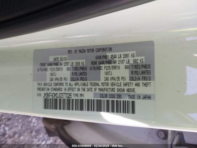JM3KFADM0J0377026 Mazda Cx-5 Grand Touring