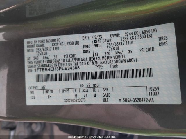 1FTER4EH3PLE34388 Ford RANGER XL