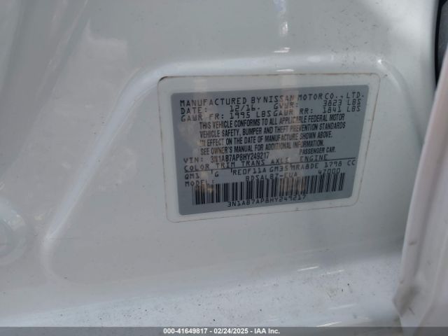 3N1AB7AP8HY249217 Nissan SENTRA S