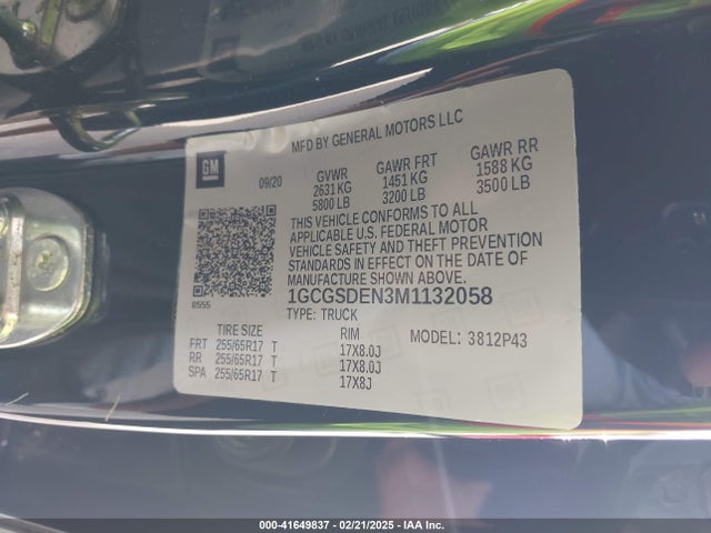 1GCGSDEN3M1132058 Chevrolet Colorado 2wd  Short Box Z71