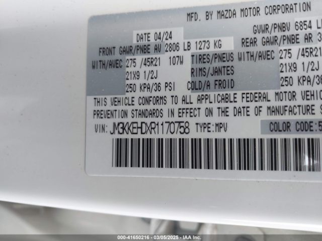 JM3KKEHDXR1170758 Mazda Cx-90 3.3 Turbo Premium Plus