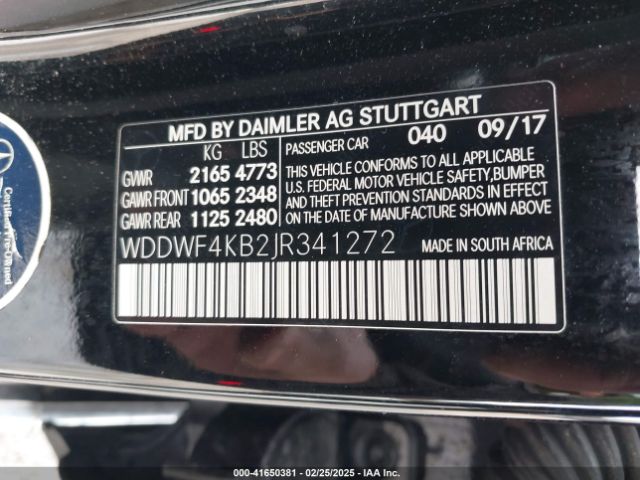WDDWF4KB2JR341272 Mercedes-Benz C 300 4matic