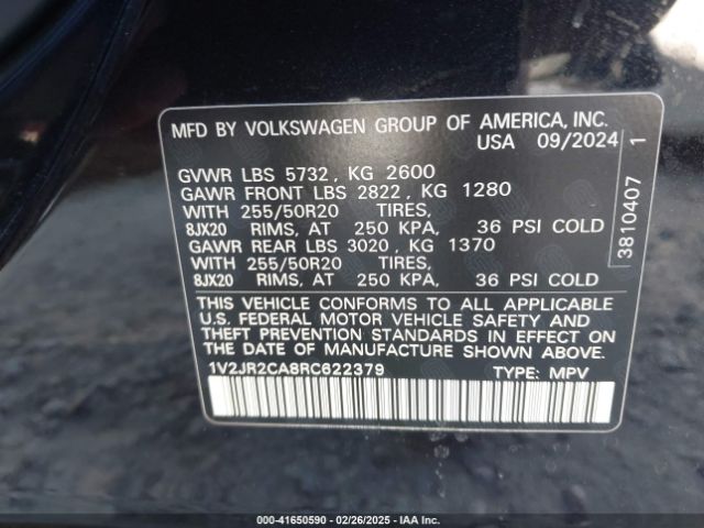 2024 VOLKSWAGEN ATLAS 1V2JR2CA8RC622379 Photo 8