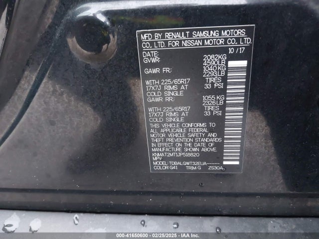 Nissan ROGUE SV 2018 KNMAT2MT1JP518820 Image 9