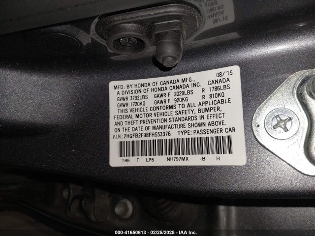 Honda Civic Ex-l 2015 2HGFB2F98FH553376 Image 9