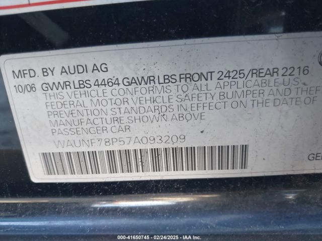 2007 AUDI A3 WAUNF78P57A093209 Photo 8