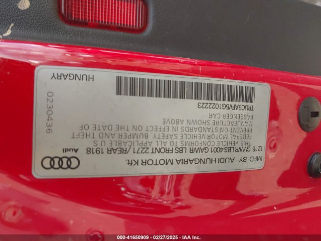 TRUC5AFV5G1022223 Audi Tt 2.0t