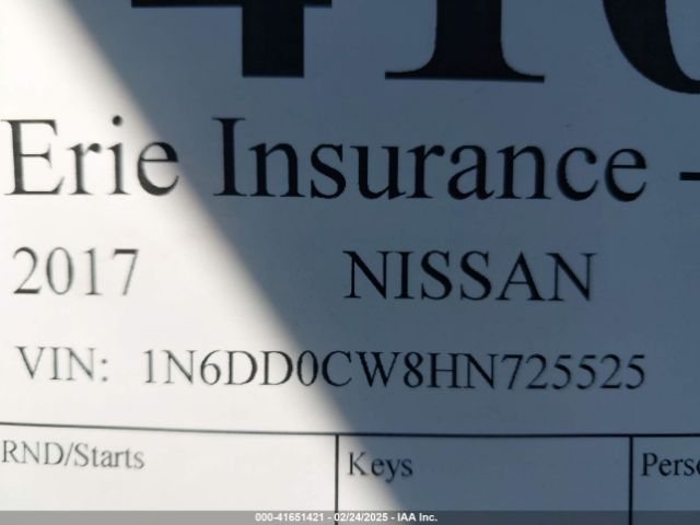 1N6DD0CW8HN725525 Nissan Frontier Sv
