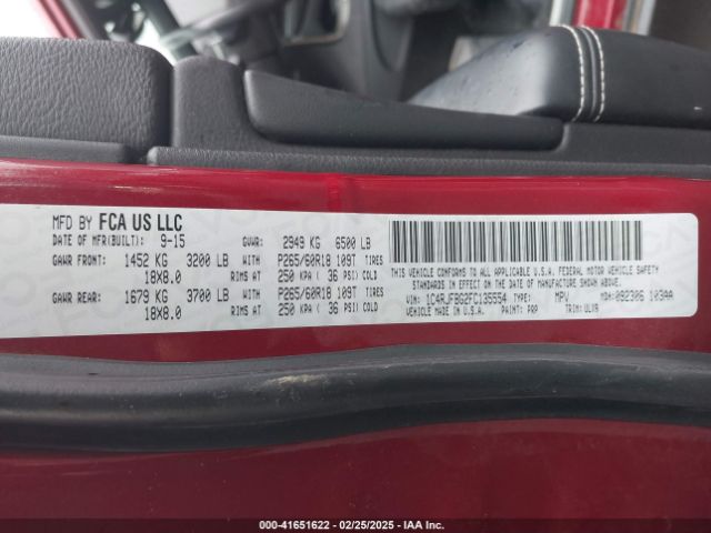 1C4RJFBG2FC135554 Jeep Grand Cherokee Limited
