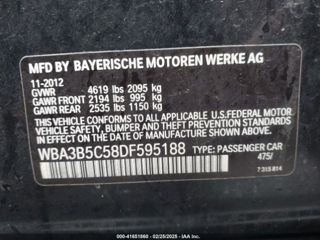 2013 BMW 328I WBA3B5C58DF595188 Photo 8