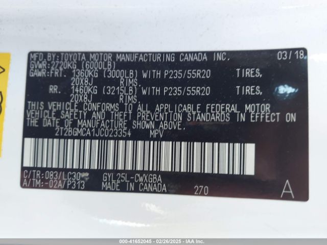 2T2BGMCA1JC023354 Lexus Rx 450h F Sport