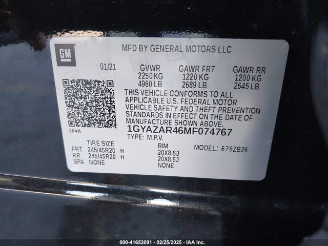 2021 CADILLAC XT4 1GYAZAR46MF074767 Photo 8