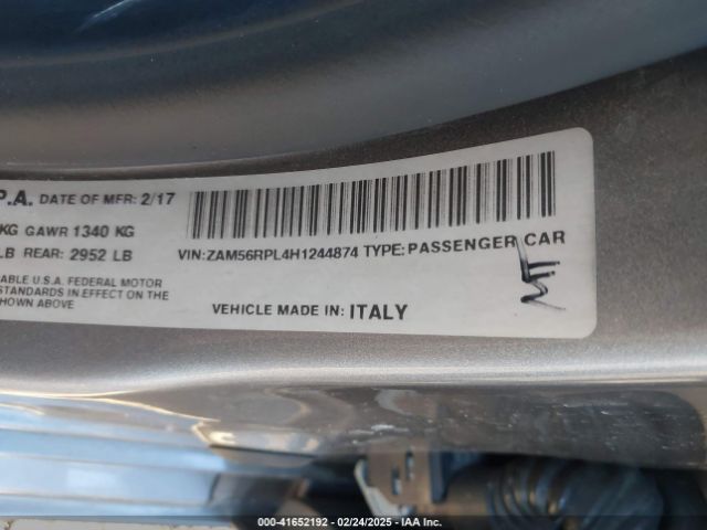 2017 MASERATI QUATTROPORTE ZAM56RPL4H1244874 Photo 8