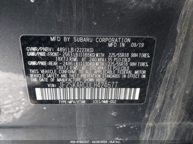 JF2SKARC0LH424677 Subaru Forester Sport