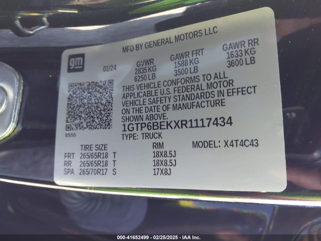 1GTP6BEKXR1117434 GMC Canyon 4wd Elevation