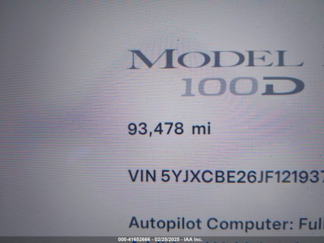 5YJXCBE26JF121937 Tesla Model X 100d/75d/p100d