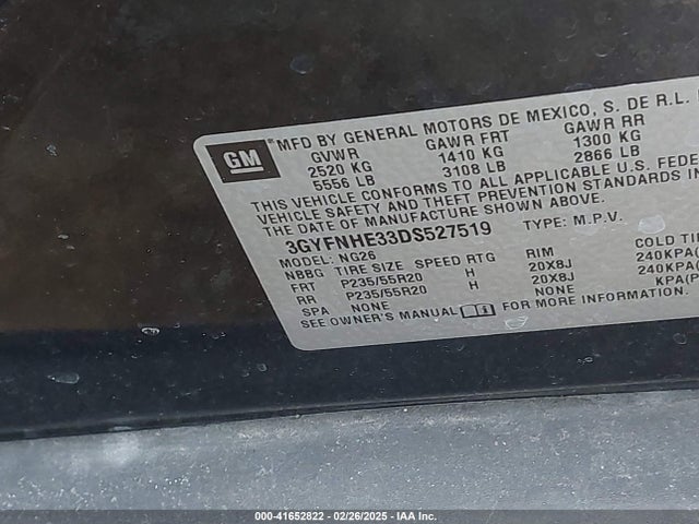 2013 CADILLAC SRX 3GYFNHE33DS527519 Photo 8