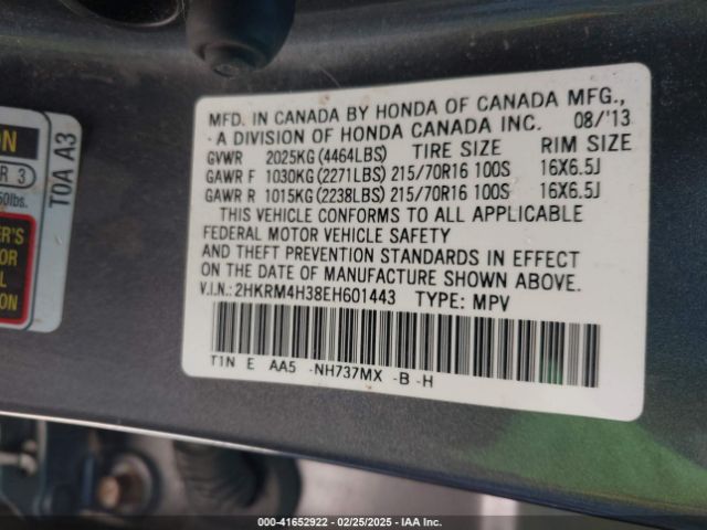 2HKRM4H38EH601443 Honda CR-V LX
