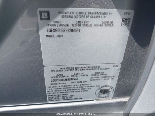 2014 CADILLAC XTS 2GEXG6U32E9204594 Photo 8