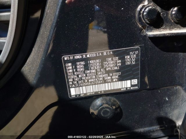 3CZRU5H58JG705841 Honda HR-V EX