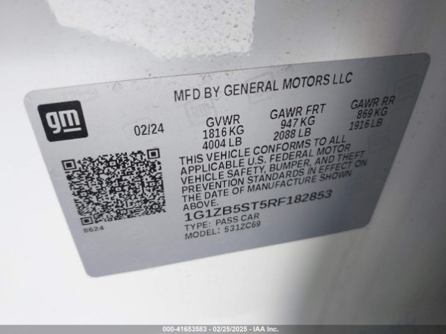 1G1ZB5ST5RF182853 Chevrolet Malibu Fwd Ls