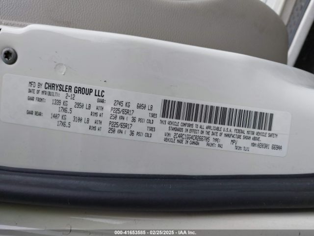 2012 CHRYSLER TOWN & COUNTRY 2C4RC1GG4CR266705 Photo 8