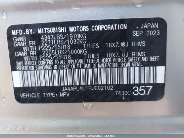 JA4ARUAU1RU002102 Mitsubishi Outlander Sport 2.0 Es Awc