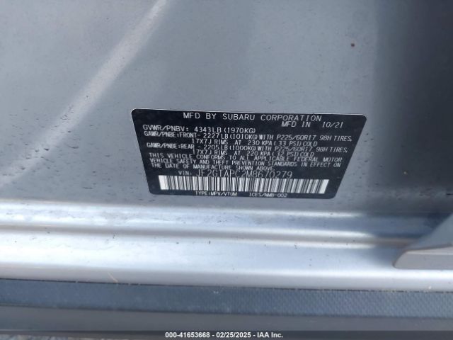 JF2GTAPC2M8670279 Subaru Crosstrek Premium