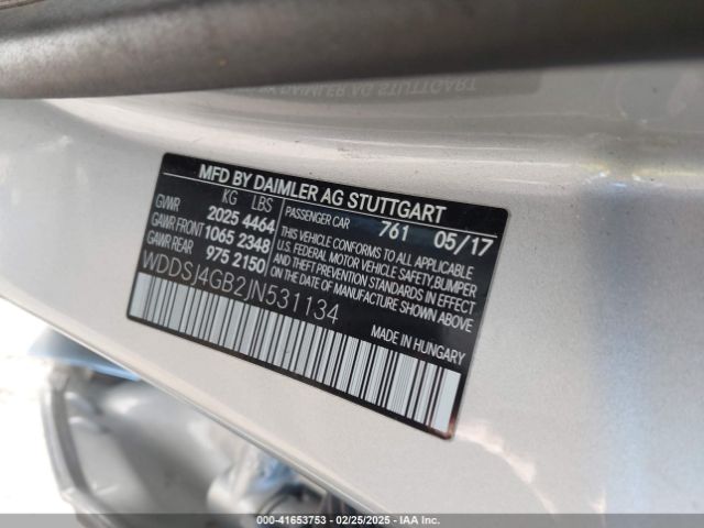 WDDSJ4GB2JN531134 Mercedes-Benz CLA 250 4MATIC