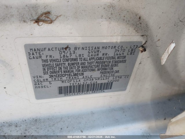 Nissan Versa Note Sv 2014 3N1CE2CP1EL380126 Image 9