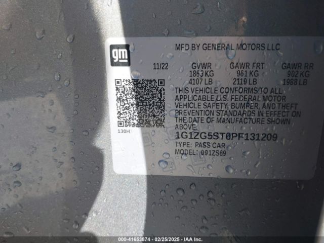 1G1ZG5ST0PF131209 Chevrolet Malibu Fwd Rs