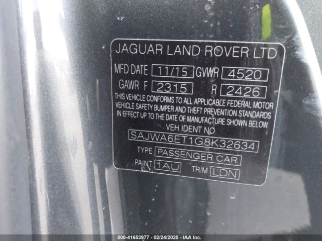 SAJWA6ET1G8K32634 Jaguar F-Type